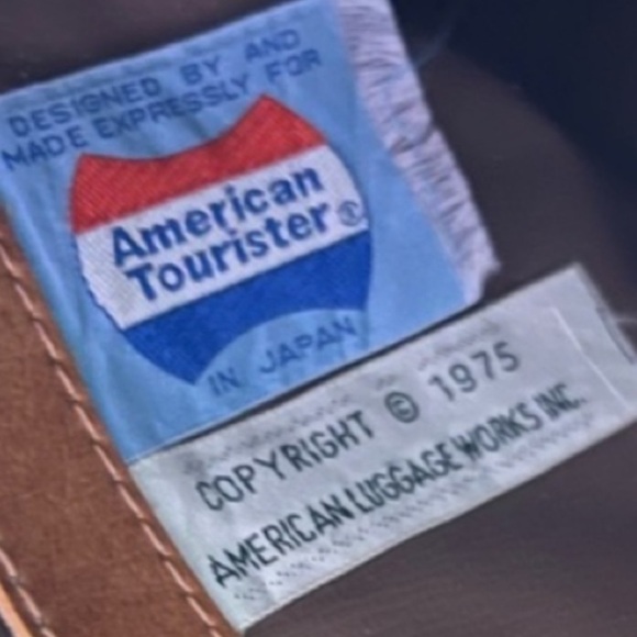 Vintage Tan Leather American Tourister 1975 Briefcase Bag Brown Chestnut - Picture 5 of 6